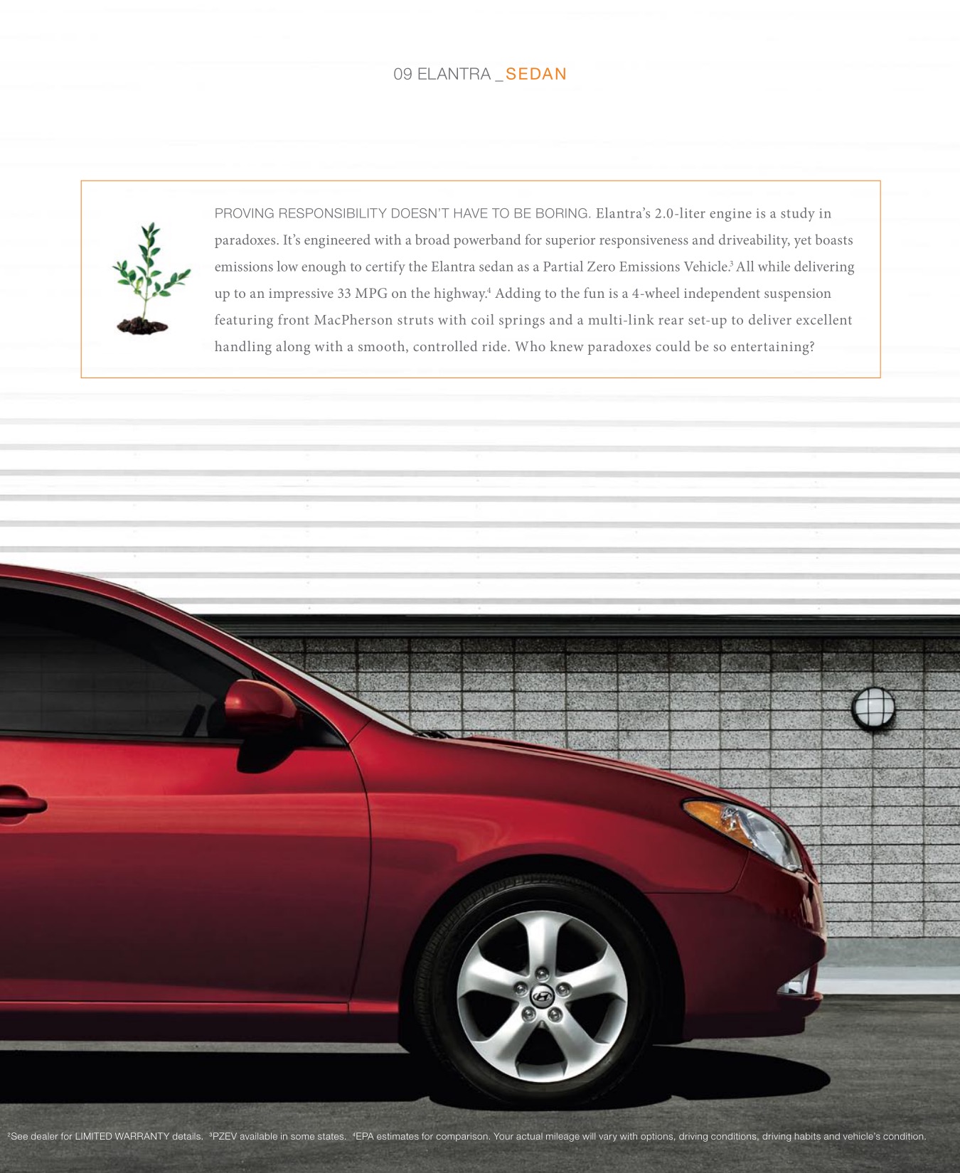 2009 Hyundai Elantra Brochure Page 2